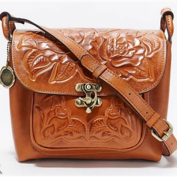 Patricia Nash Bags Patricia Nash Rose Tooled Leandra Flap Crossbody